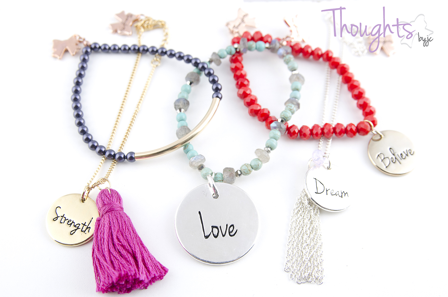 Set pulseras - Thoughts byjc